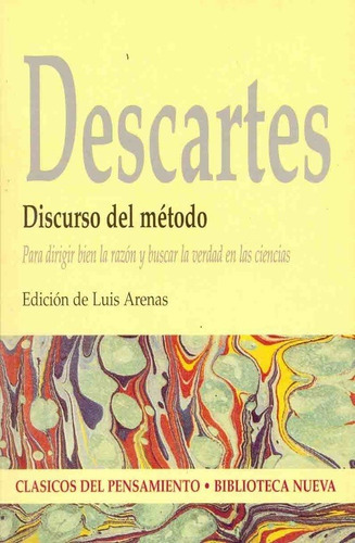 Discurso Del Metodo - Rene Descartes, De Rene Descartes. Editorial Biblioteca Nueva En Español