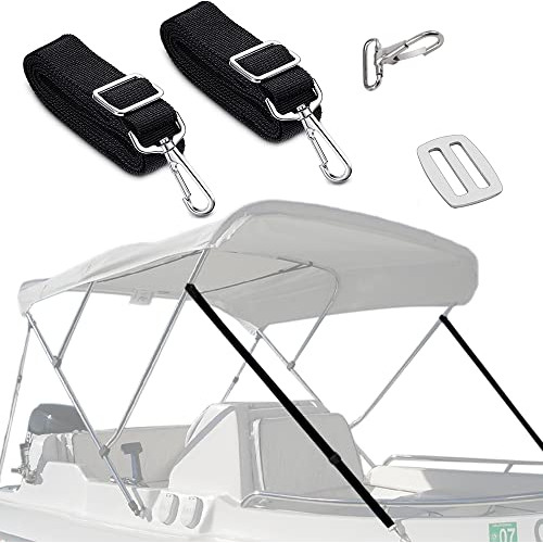 2 Pcs Adjustable Heavy Duty Bimini Top Straps, Marine G...