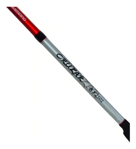 Vara Pesca Molinete Shimano Cruzar 2662, 1,98 m, 10-20 libras, 2 peniques, rojo