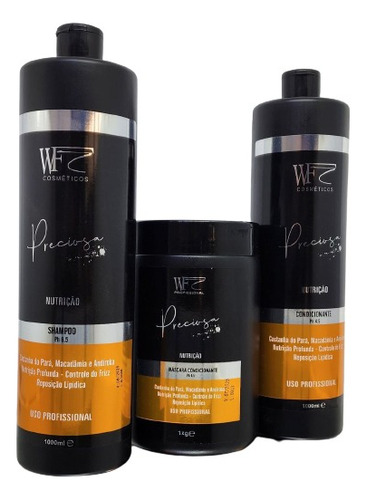 Kit Nutrição Precioza Sh 1 L - Mas 1 Kg - Con 1 L W F Export