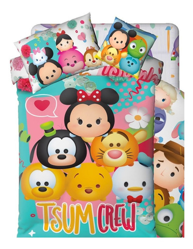 Edredón Providencia Tsum-tsum Crew + Almohada