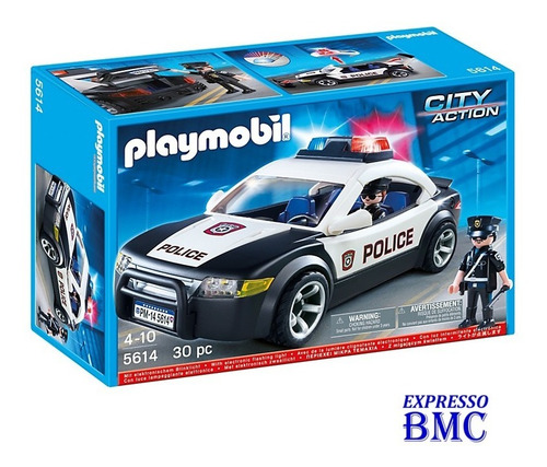 Carro De Polícia Com 30 Peças Original Playmobil 5614 30 Patrulha Policial