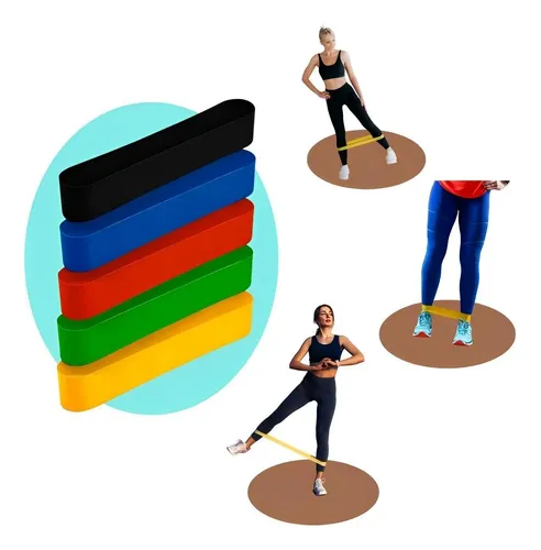 comprar Kit 5 Faixa Elásticas  Para Treinos  Super Mini  Band