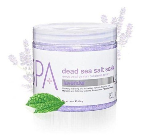  Bcl Spa Dead Sea Salt Soak 16 Oz 450 G Fragancia Lavanda Tipo de envase TARRO