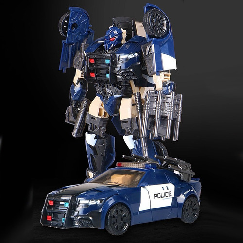 Boneco Transformers Barricade Tf5 Robô E Carro Polícia 19 Cm
