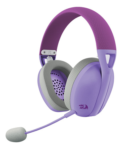 Fones de ouvido Bluetooth para jogos Redragon H848 Ire Pro, roxos, violetas