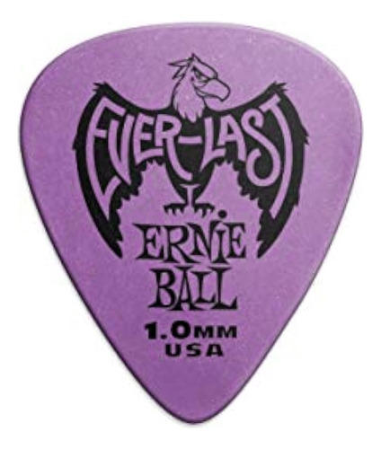 Púas De Guitarra Ernie Ball 1.0mm Everlast Púrpura (p09193)