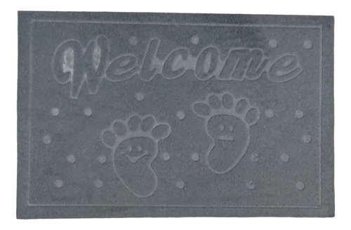 Alfombra Felpudo Entrada Diseños Sheshu Home Color Gris Diseño De La Tela Pieswelcome