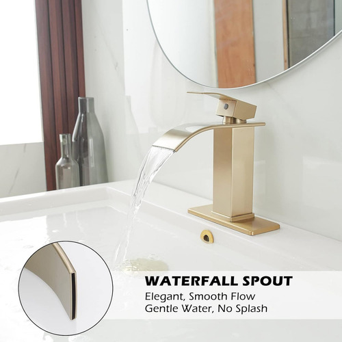 Grifo Mezclador Para Lavabo De Baño De Acero Inoxidable Acabado Mate mezcladora para lavabo monomando para lavabo