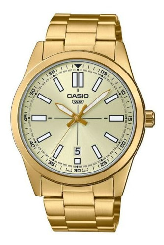 Reloj Casio Caballero Dorada Mtp-vd02g-9eudf