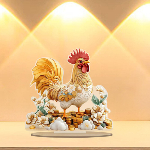 Decoración De Pollo Acrílico Decoración De Pascua 2d