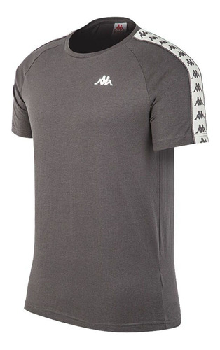 Remera Kappa Logo Coen Slim Gris Deporfan 