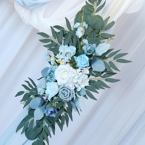 2 Piezas De Flores De Arco De Boda Hechas A Mano Para