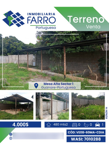 Se Vende Terreno En Mesa Alta Sector 1 Ve-08