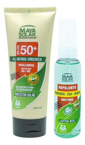 Duo Bloqueador Biodegradable Maya Solar+repelente After Bite