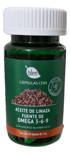 30 Caps Omega 3 6 9 Aceite Linaza Corazon Cerebro Vista Blen Sabor Sin Sabor Sin Sabor