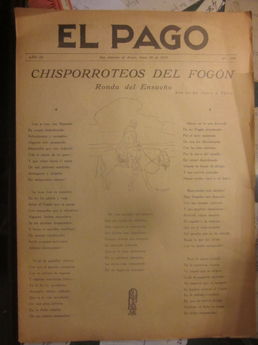 Periodico El Pago. San Antonio De Areco. Año 3 No. 104 