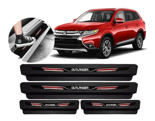 Kit Soleira Protetora De Porta Sport Mitsubishi Outlander