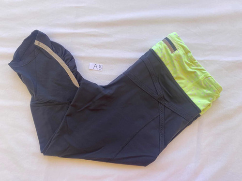 Lululemon Athletica Capri Color Negro Talla 6, Usado A8