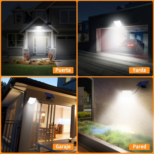 Llinpi® Lámpara Solar De Pared Exteriores Sensor Luz 4 Modos