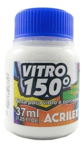 Tinta Vitro 150° Acrilex 37ml Cor 519 - Branco