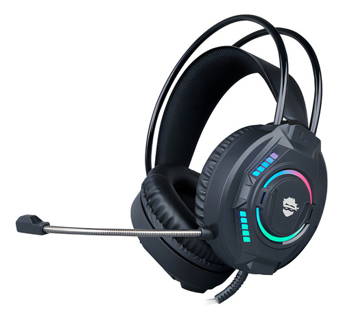 Headset GN-H03 Gamer Rgb Rainbow Ninja Cor Preto