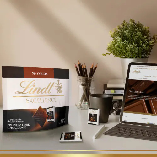 Bolsa Lindt Chocolate 70% Cacao Mini 171g (3 Bolsas)