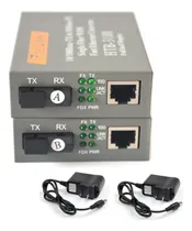 Comprar Convertidor De Fibra Óptica Giga Medios 100 Mbps 20 Km A\u002Fb