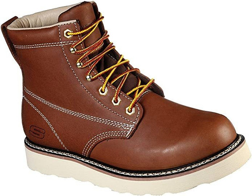 - Botas De Trabajo Para Hombre, Color Marrón Oscu.