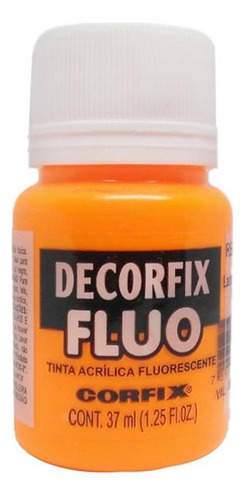 Tinta Decorfix Fluorescente 1009 Laranja 37ml