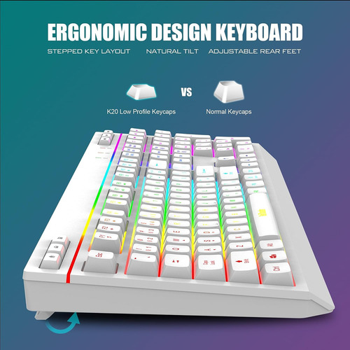 Combinação De Teclado E Mouse Sem Fio Redthunder K20, Full S