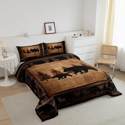 Feelyou Juego De Edredón De Oso Para Niños, Juego De Cama De