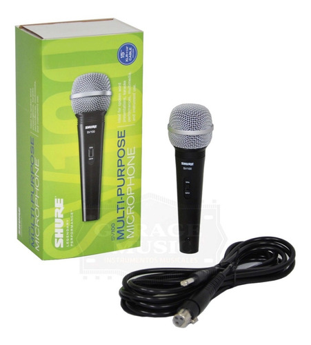 Microfono Shure Sv100 Original Karaoke Dinamico Vocal Cable
