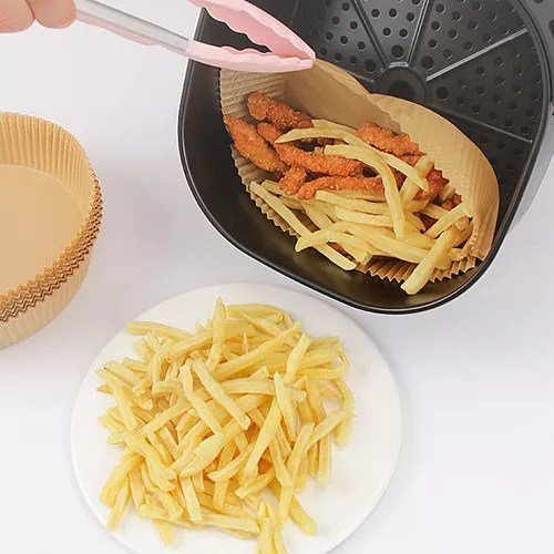 Forro de papel descartável antiaderente, Air Fryer pergaminho