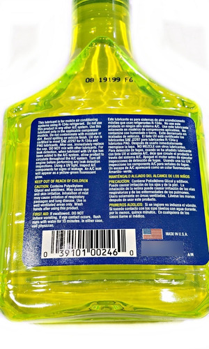 Aceite Compresor Pag 100 Viscosidad 8 Oz Usa 235ml Con Uv