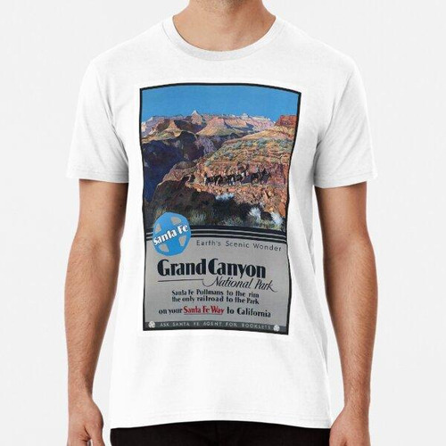 Remera Póster De Viaje Vintage Del Gran Cañón Algodon Premiu