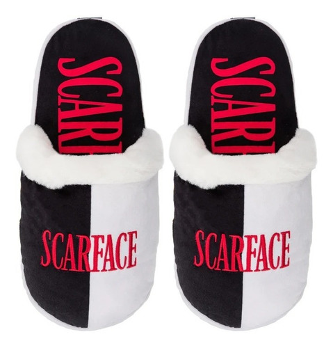 Pantuflas Scare Face Odd Fuzzy Slides 3d Novedosas