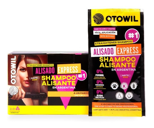 Alisado Express Shampoo Alisante Sin Formol Caja X10 Uni.