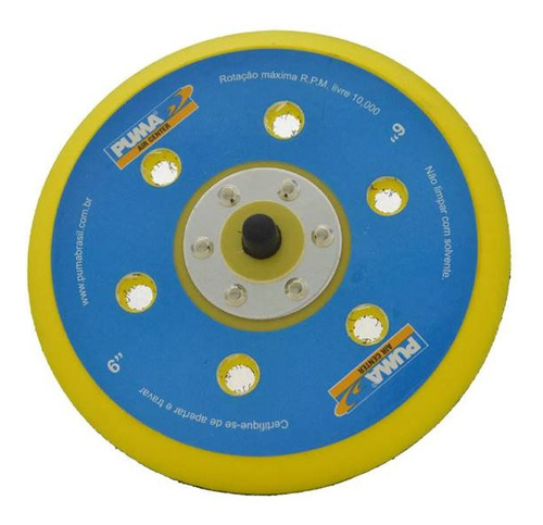 Disco Com Velcro Para Lixadeira 6 Polegadas Puma