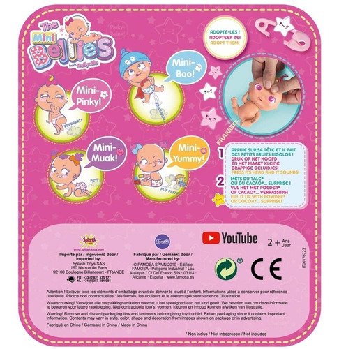 Bellies Mini Con Sonido Bebe Pinky Muak Yummy O Boo Famosa