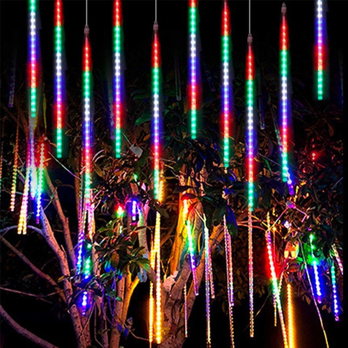 Guirnalda Lluvia Meteoro Multicolor Luces Led / Lhua Store