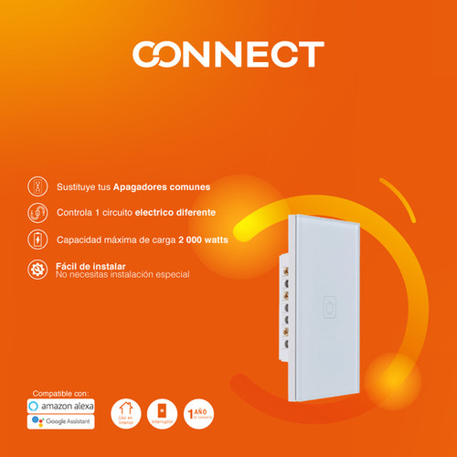 Apagador Inteligente Wifi 3 Botones Táctiles Tecnolite Creat
