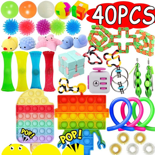 Juego De Juguetes De Alivio Sensorial Fidget Popit Barato40