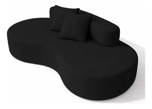 Sofá Orgânico Caixa Espuma 3lugares Sala Moderno Luxo Bouclé