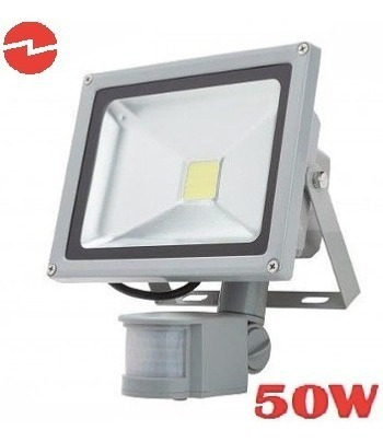 Foco Led 50w Con Sensor Movimiento Exterior 3000 Lumenes