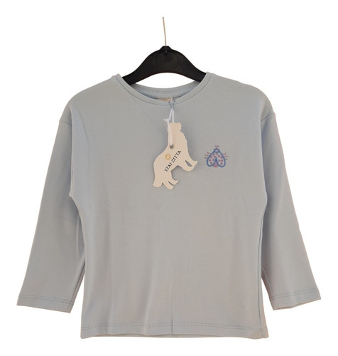 Imagen 2 de 3 de Remera Manga Larga Celeste