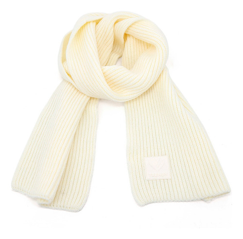 Bufanda Trendy Unisex Liviana Para Invierno Estilo Moderno Hueso Liso