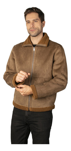 Chamarra De Gamuza Para Hombre Gam7063 Abrigo Greenlander