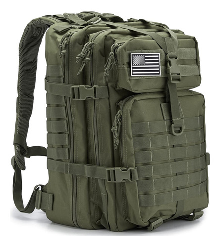 Qt&qy 45l Military Tactical Backpacks For Men Camping Hikin. Color 1.0 Green