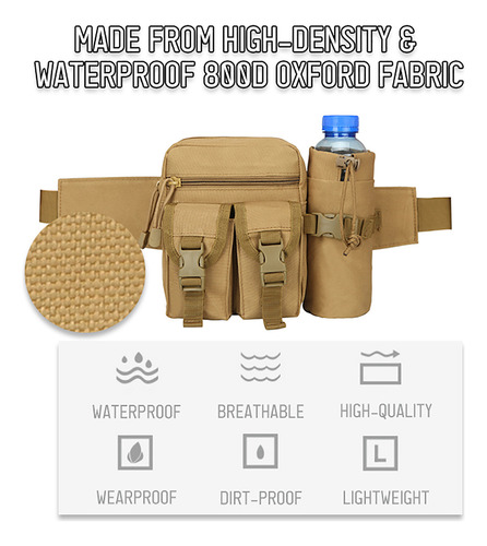 Bolsa De Cintura Única, Bolso De Garrafa, Resistente Ao Desg